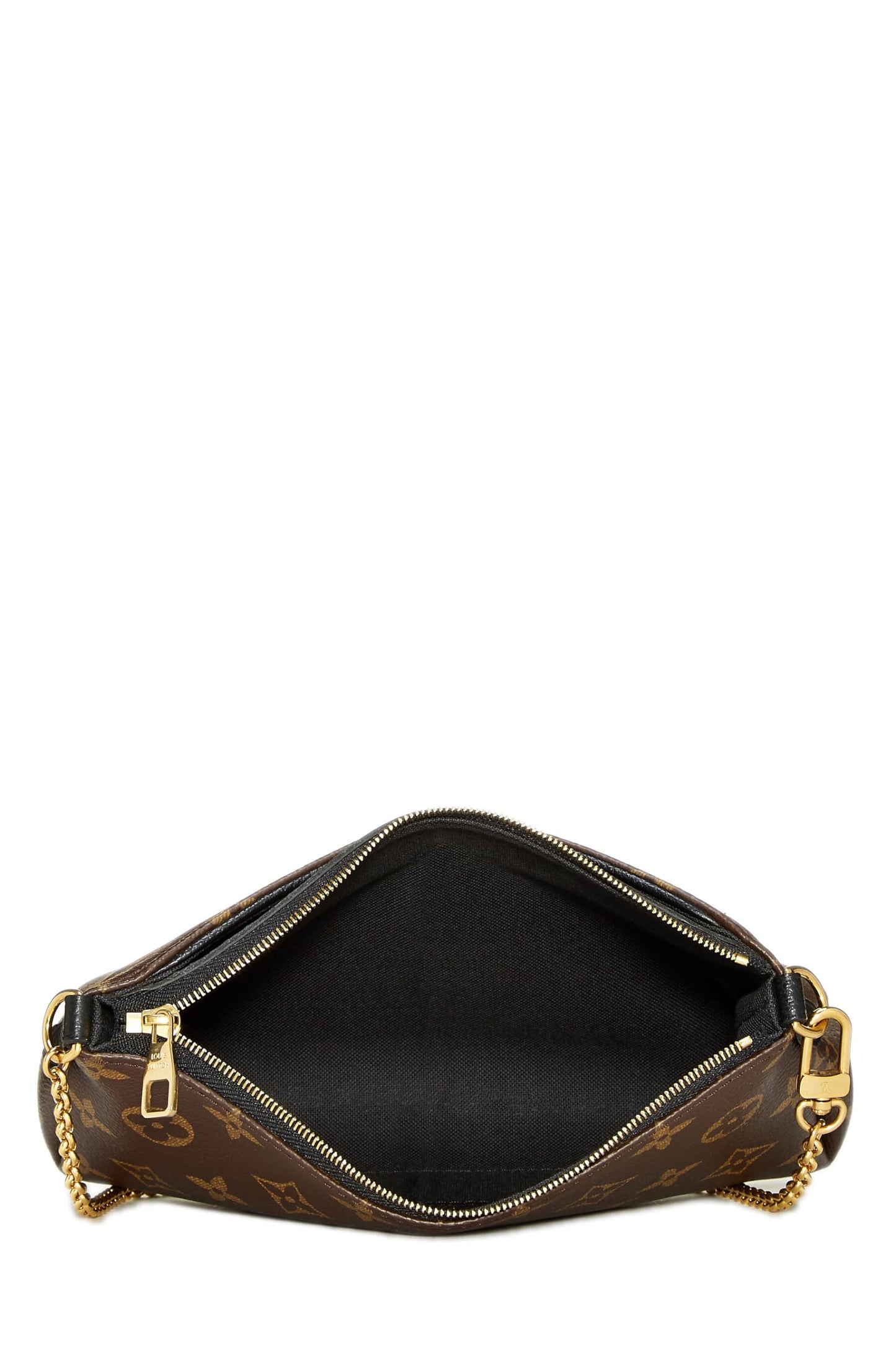 Louis Vuitton, Pre-Loved Black Monogram Canvas Pallas Clutch, Black