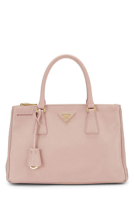 Prada, Pre-Loved Pink Saffiano Executive Tote Small, Pink