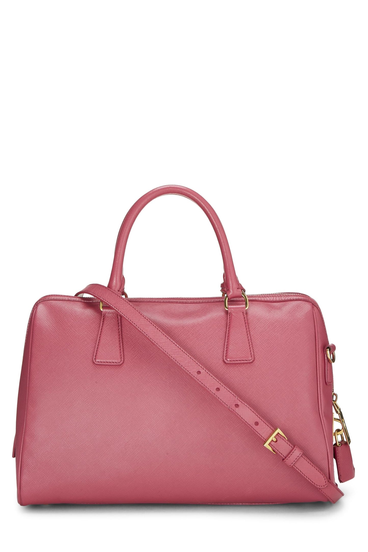 Prada, Pre-Loved Pink Saffiano Boston, Rosa