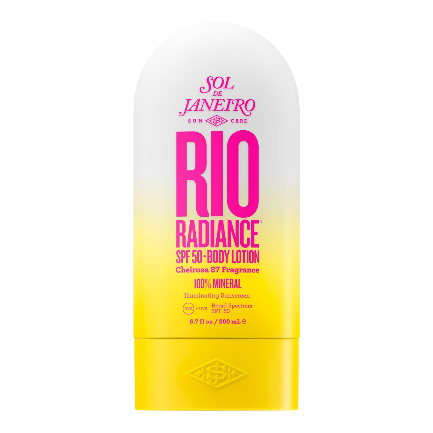 Loción corporal radiante Rio de Sol de Janeiro 100 % mineral con protección UVA/UVB de amplio espectro FPS 50