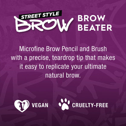 Crayon à sourcils et pinceau à spirale Urban Decay Brow Beater Micro Fine Waterproof (Dark Drapes - Dark Brown), résistant aux taches, hydratant, vitamine E, huile d'argan et huile de coco, végétalien - 0,0018 oz