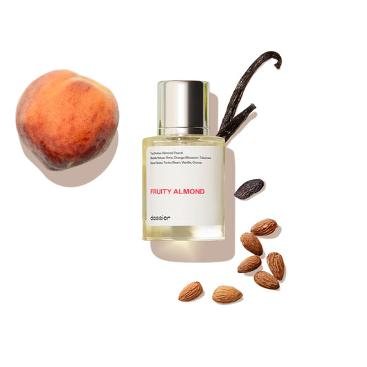 Dossier - Fruity Almond - Eau de Parfum - Inspiré par C.Herre Good Girl - Parfum Luxe - Pure Infused - Sans Paraben - Vegan - Pour Femmes Hommes Unisexe - Parfum 3,4z (Spray 100ml)