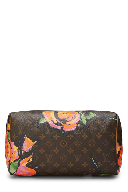 Louis Vuitton, Stephen Sprouse x Louis Vuitton Monogram Roses Speedy 30 d'occasion, marron