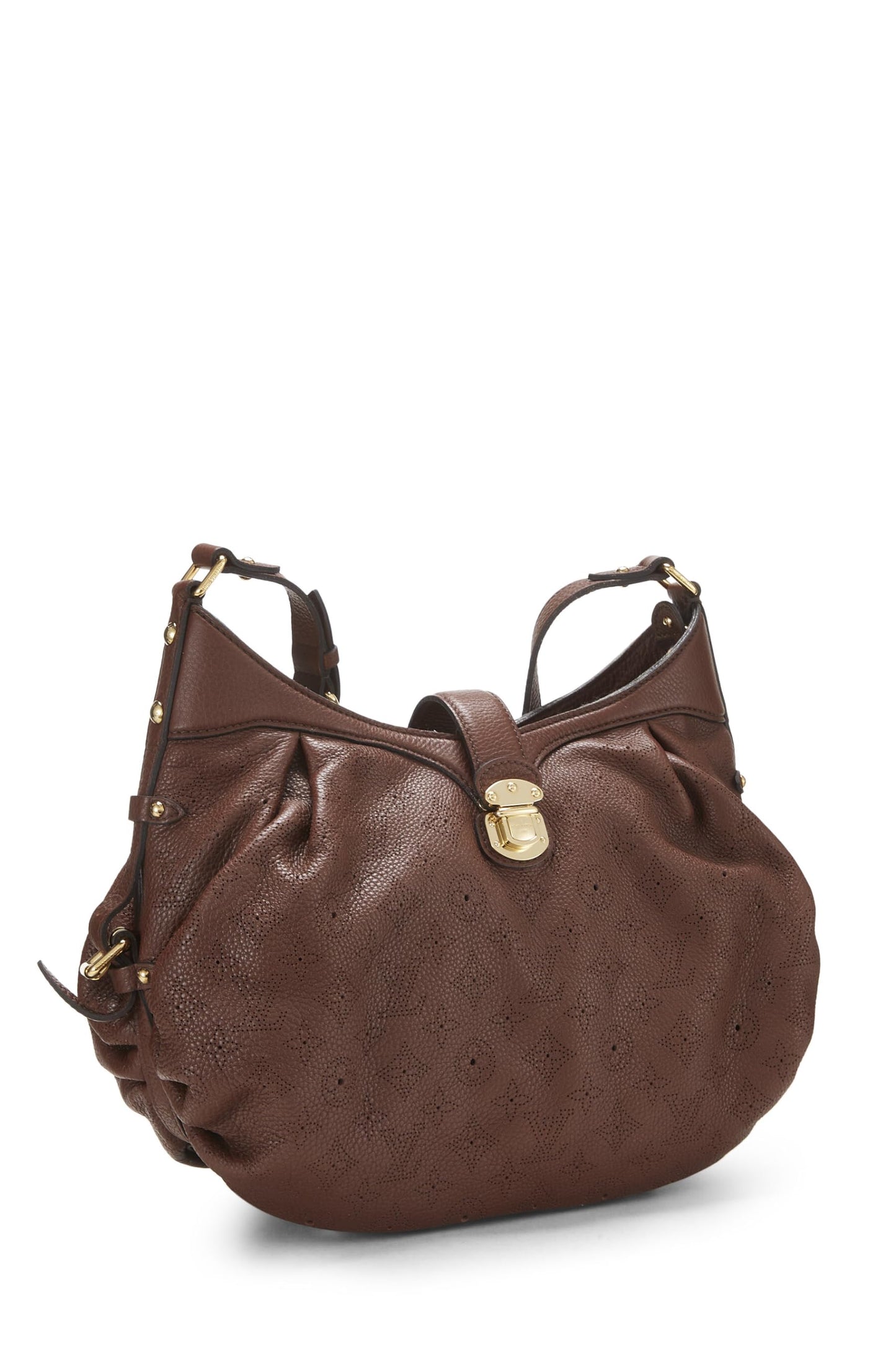 Louis Vuitton, sac à main en cuir Mahina XS marron monogrammé d'occasion, marron