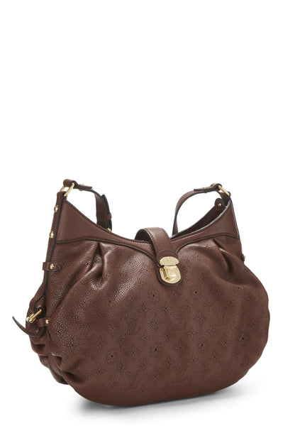 Louis Vuitton, sac à main en cuir Mahina XS marron monogrammé d'occasion, marron