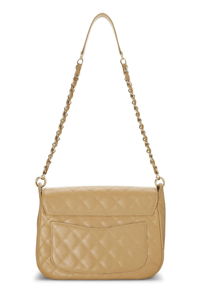 Chanel, Pre-Loved Beige Caviar Timeless CC Flap Shoulder, Beige