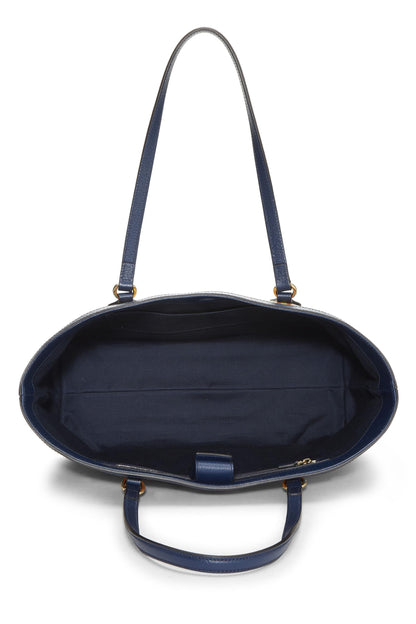 Gucci, sac fourre-tout Ophidia Kaleidoscope en toile enduite bleu marine d'occasion, bleu marine