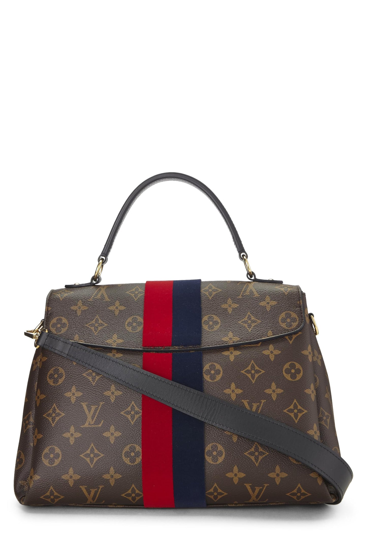 Louis Vuitton, Georges MM rayé en toile Monogram d'occasion, rouge