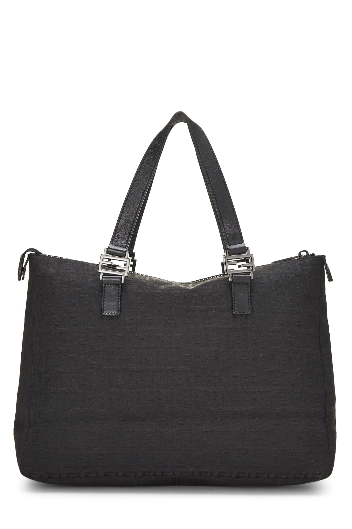 Fendi, Tote de lona de calabacín negro Pre-Loved, Negro