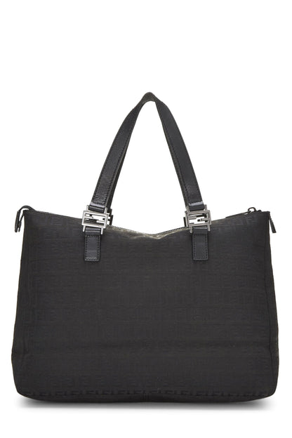 Fendi, Pre-Loved Black Zucchino Canvas Tote, Black