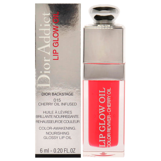 Christian Dior Dior Addict Lip Glow Oil - 015 Cherry Lip Oil Women 0.2 oz, acabado brillante