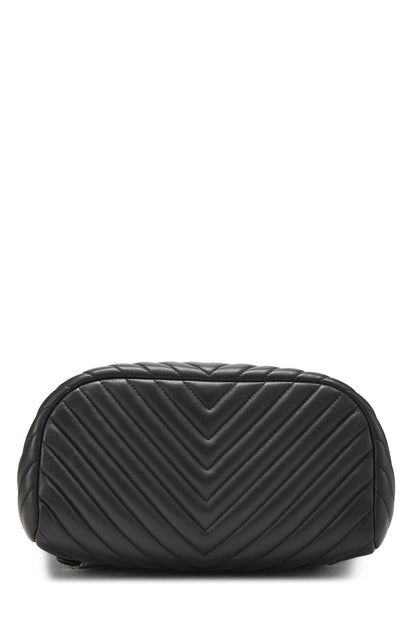 Chanel, Pre-Loved Black Chevron Lambskin Urban Spirit Backpack, Black