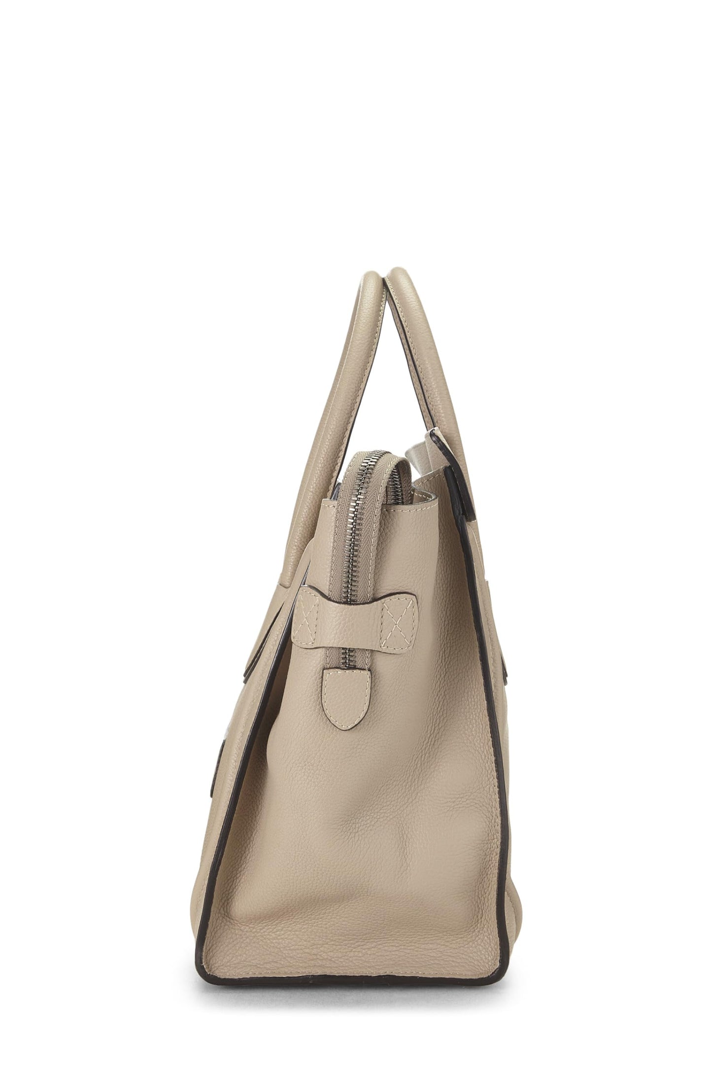 Céline, Mini valise en cuir de veau foulonné beige d'occasion, beige