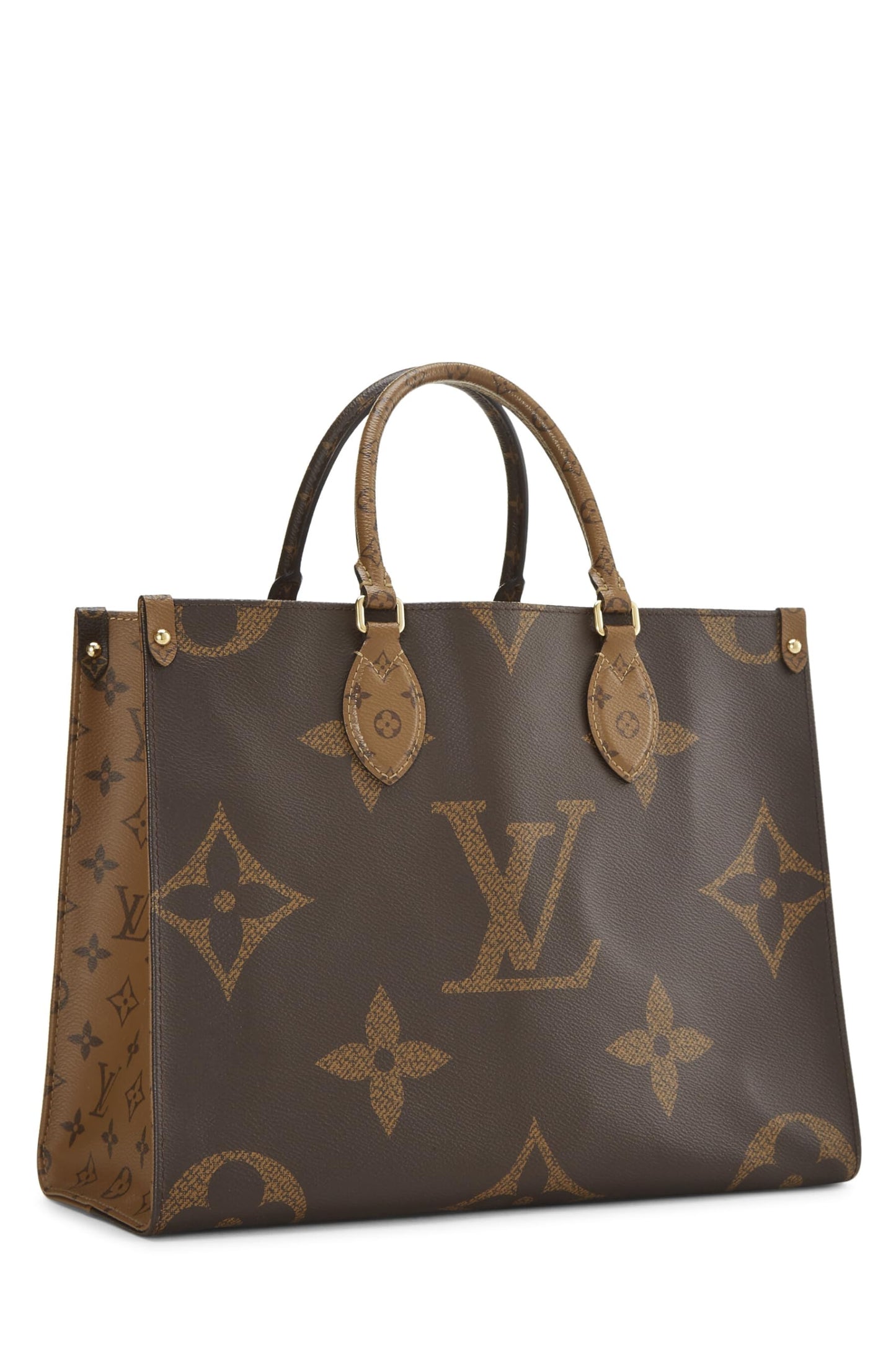 Louis Vuitton, Monograma gigante marrón On The Go MM Pre-Loved, Marrón