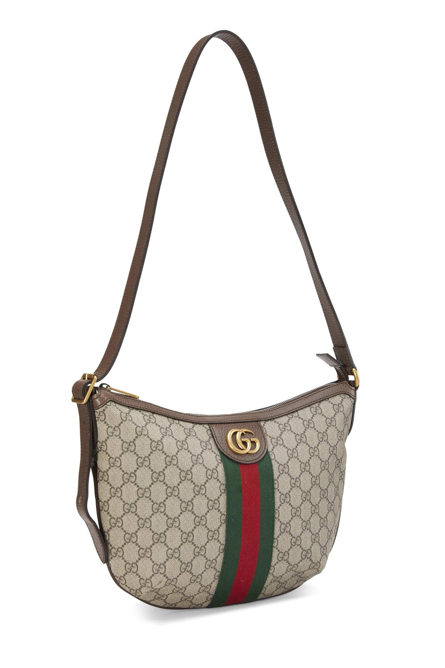 Gucci, sac à bandoulière Ophidia en toile GG Supreme d'origine d'occasion, marron