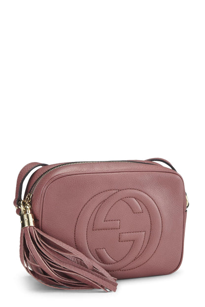 Gucci, Soho Disco en cuir grainé rose d'occasion, rose