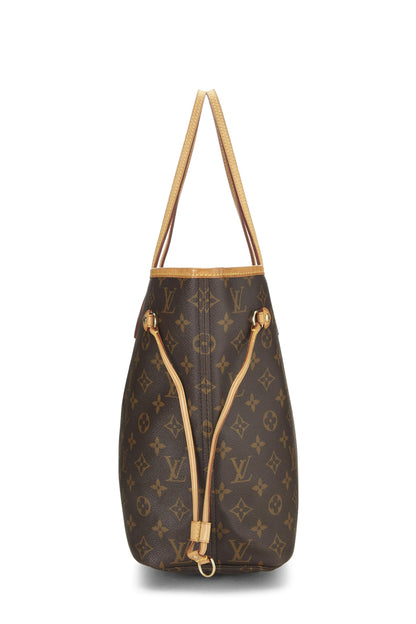 Louis Vuitton, Neverfull MM Pre-Loved de lona con monograma, Marrón