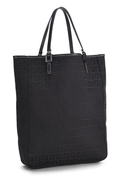 Fendi, Pre-Loved Black Zucchino Canvas Tote, Black