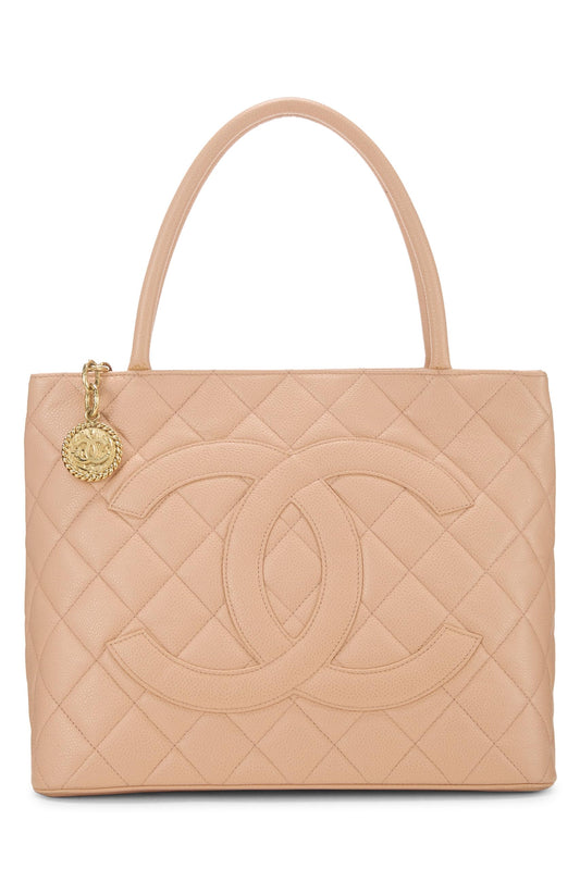 Chanel, Pre-Loved Pink Quilted Caviar Medallion Tote, Pink