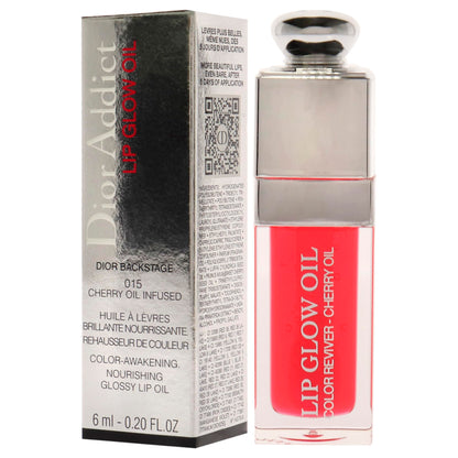 Huile à lèvres Dior Addict Lip Glow de Christian Dior - 015 Cherry Lip Oil Women 0,2 oz, finition brillante