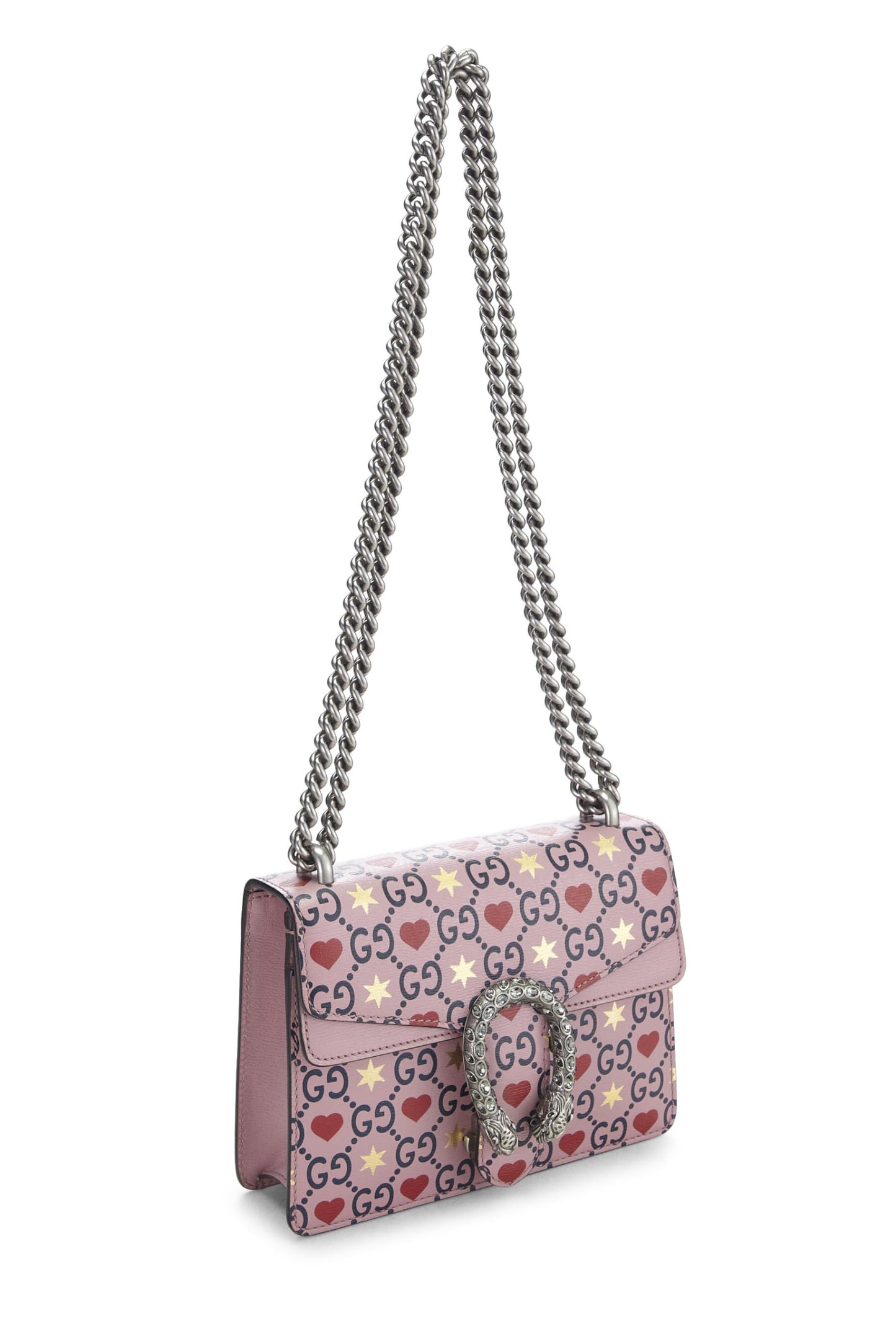 Gucci, sac à bandoulière Valentine Dionysus en cuir rose d'occasion, taille moyenne, rose