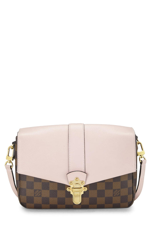 Louis Vuitton, Pre-Loved Pink Damier Ebene Clapton Crossbody, Pink