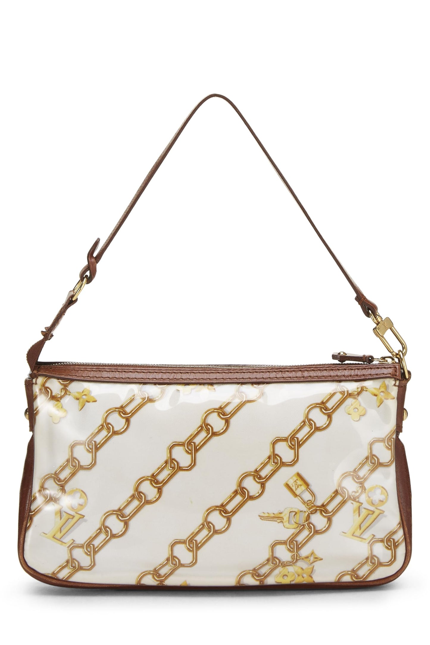 Louis Vuitton, Charms en vinyle monogrammé blanc d'occasion Pochette Accessoires, Blanc