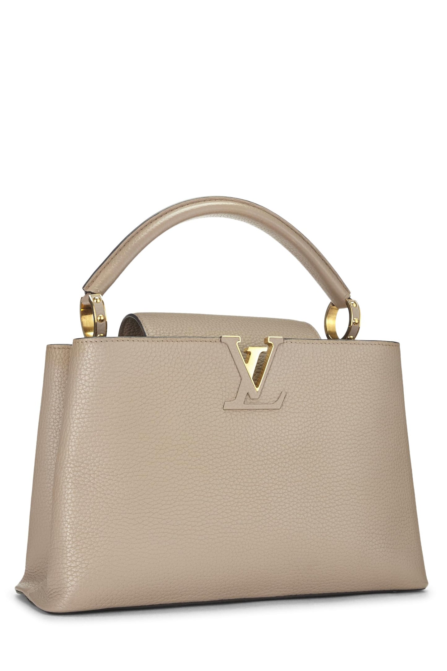 Louis Vuitton, Taurillon Capucines GM Gris d'occasion, Gris