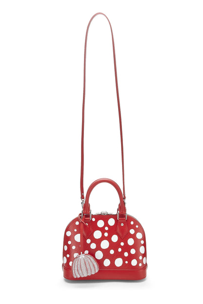 Louis Vuitton, Pre-Loved Yayoi Kusama x Louis Vuitton Red Epi Leather Infinity Dots Alma BB, Rouge Blanc