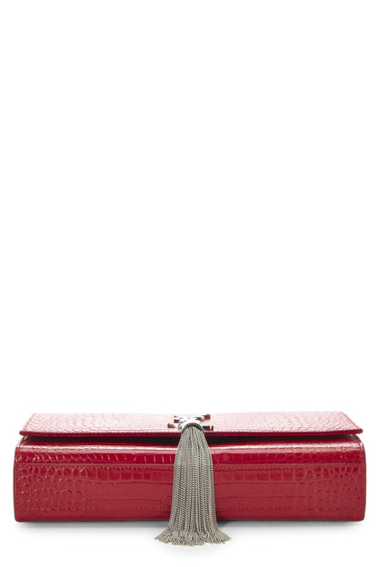 Yves Saint Laurent, Borla Kate mediana en relieve roja Pre-Loved, Rojo