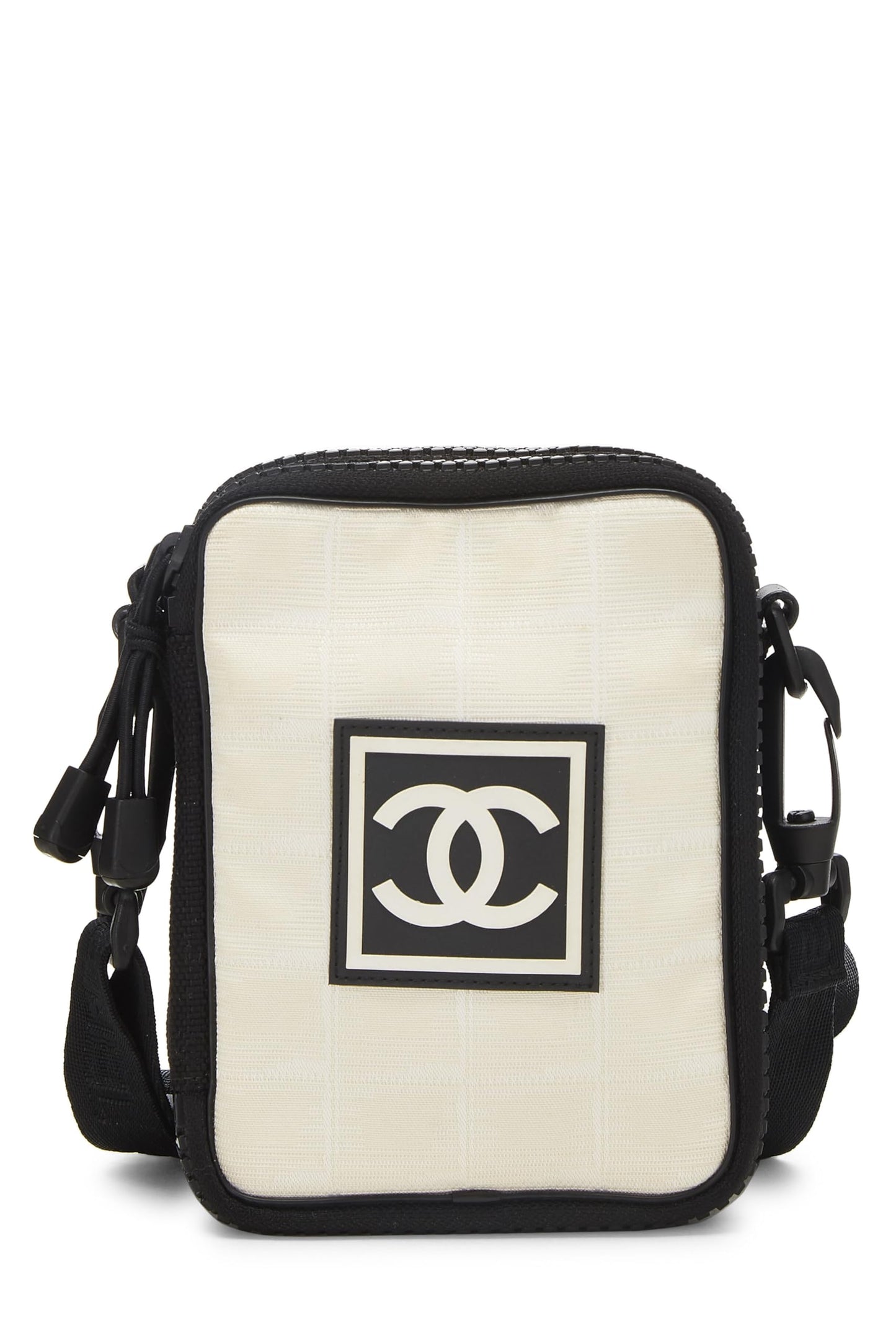 Chanel, Mini bolso de hombro Sportline blanco Pre-Loved, Blanco