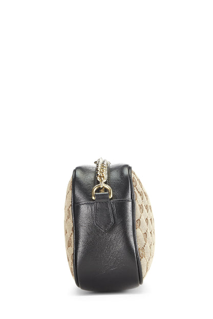 Gucci, Pre-Loved Original GG Canvas Marmont Crossbody Small, Black