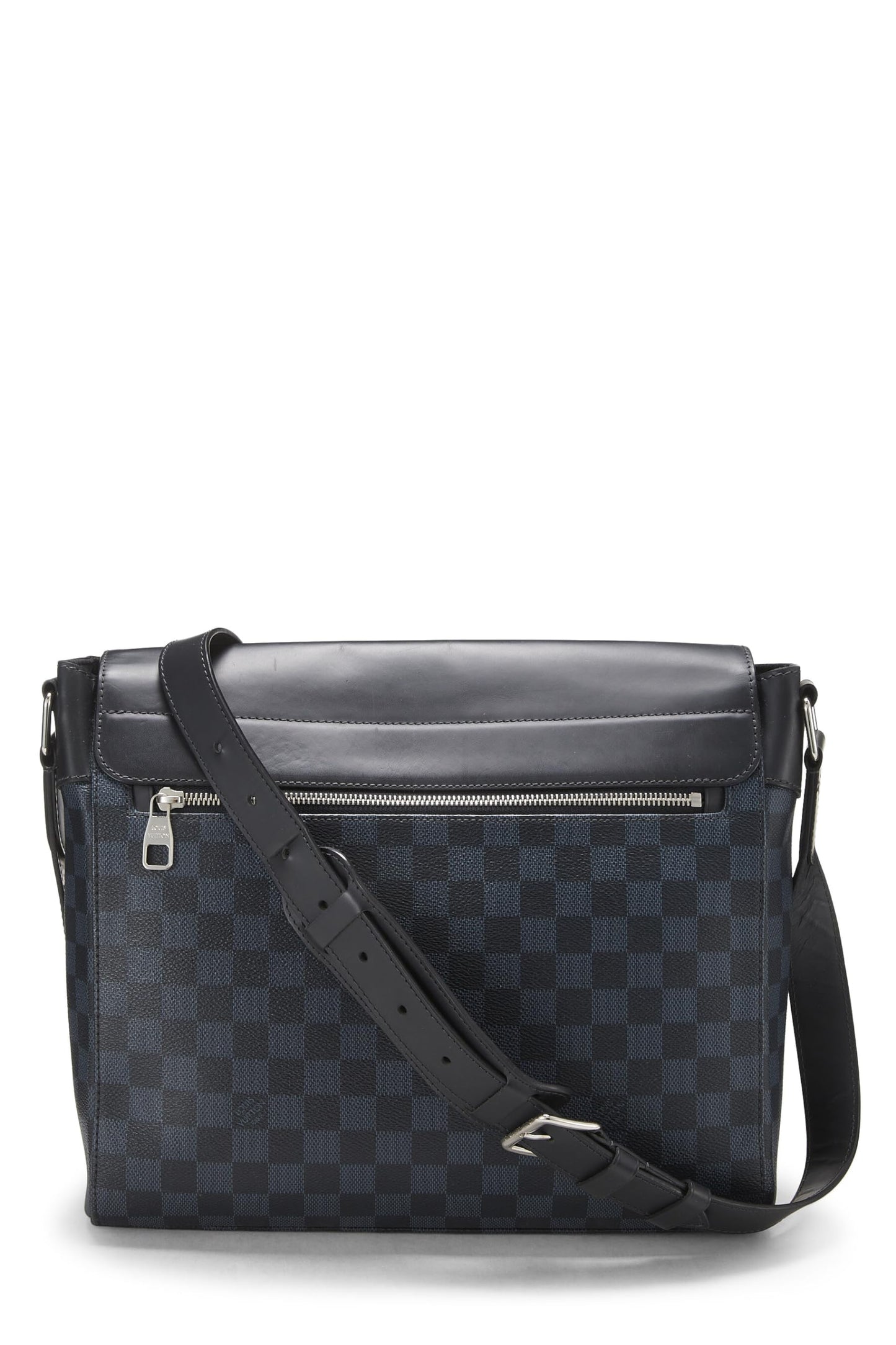 Louis Vuitton, Pre-Loved Damier Cobalt Newport Messenger MM, Blue