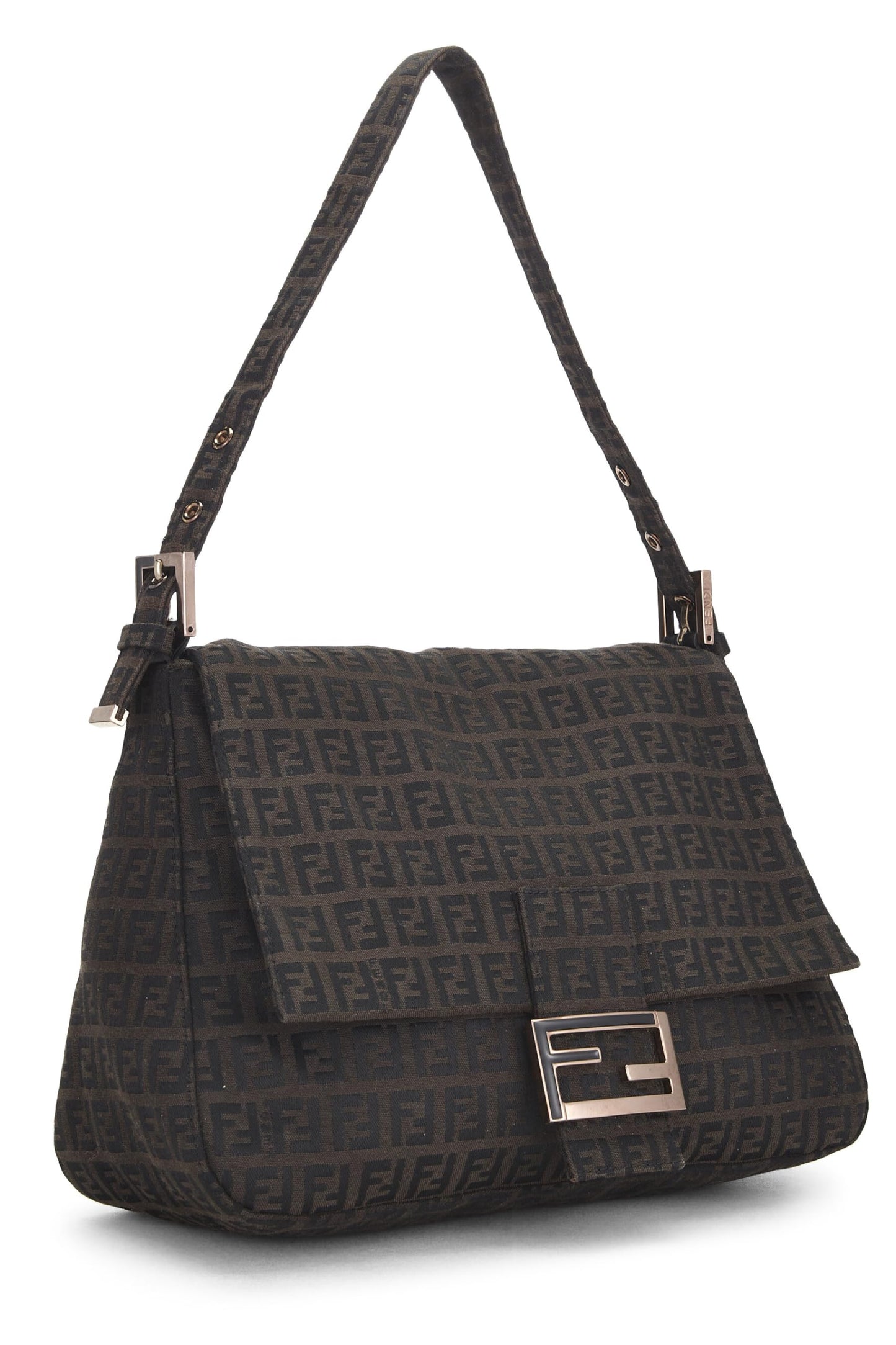 Fendi, sac en toile marron Zucchino Mama d'occasion, marron