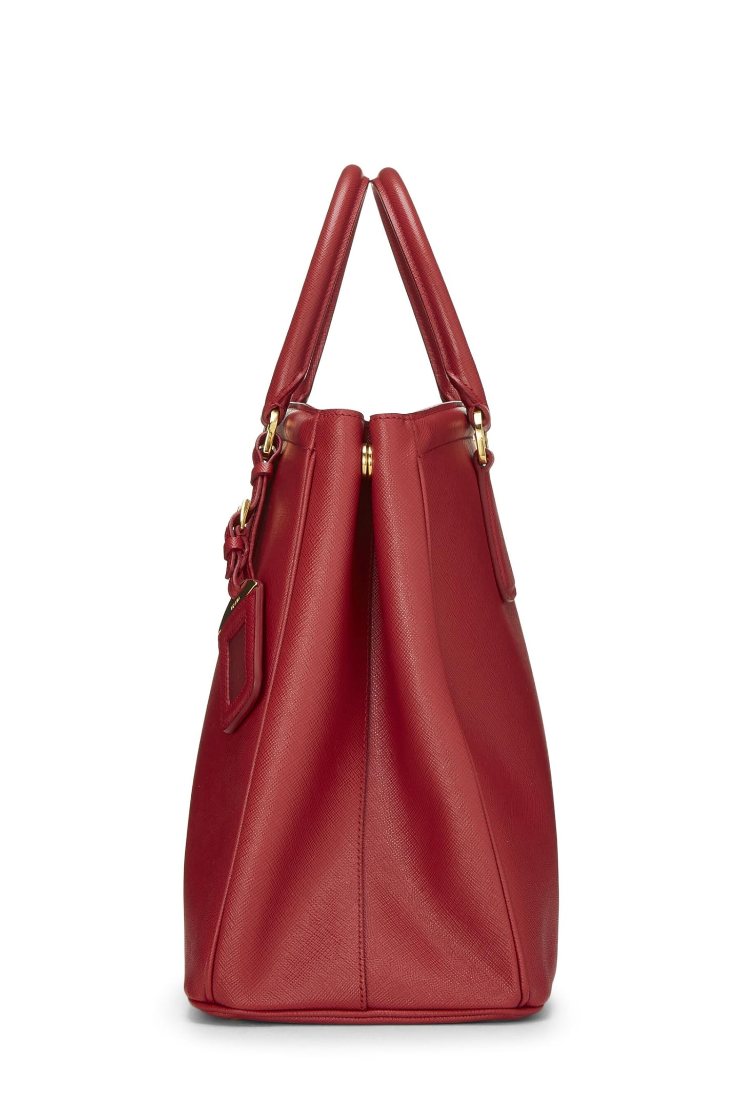 Prada, sac fourre-tout Galleria rouge Saffiano d'occasion, grand modèle, rouge