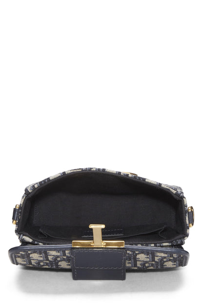 Dior, Pre-Loved Navy Oblique Jacquard 30 Montaigne Box Bag, Navy