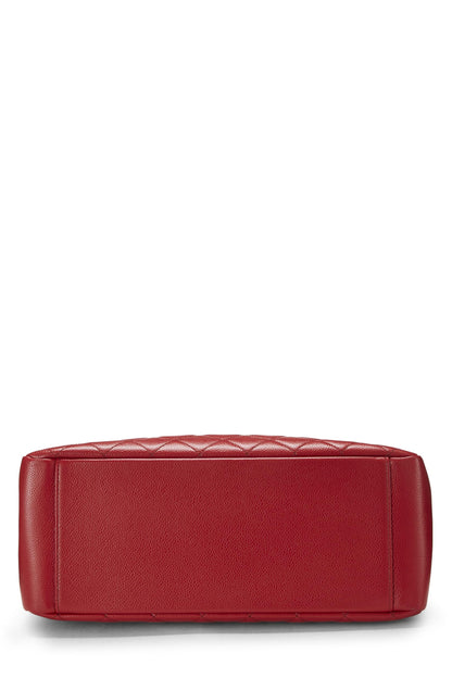 Chanel, Grand sac cabas Red Caviar d'occasion (GST), rouge