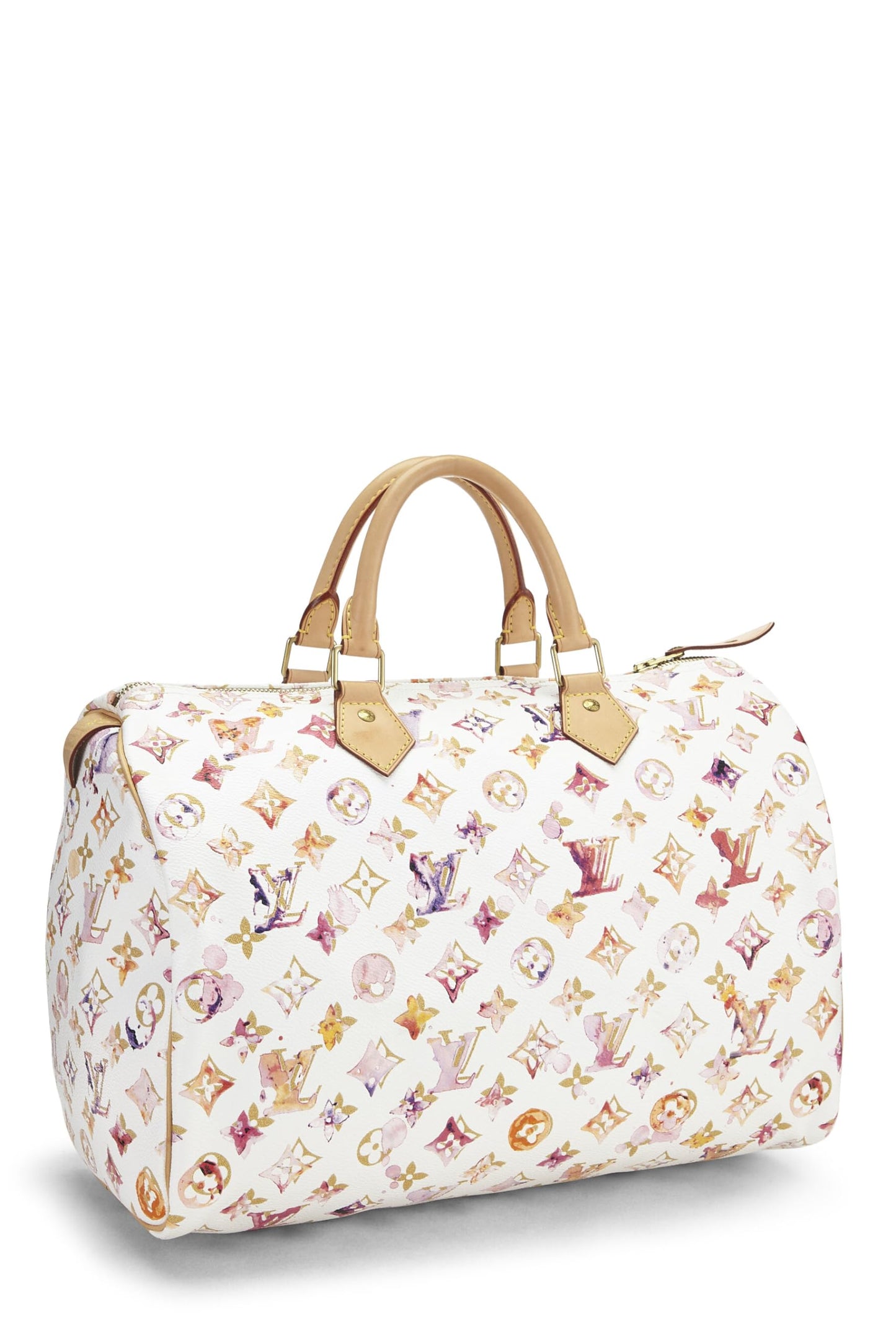 Louis Vuitton, Pre-Loved Richard Prince x Louis Vuitton Monograma Acuarela Speedy 35, Blanco