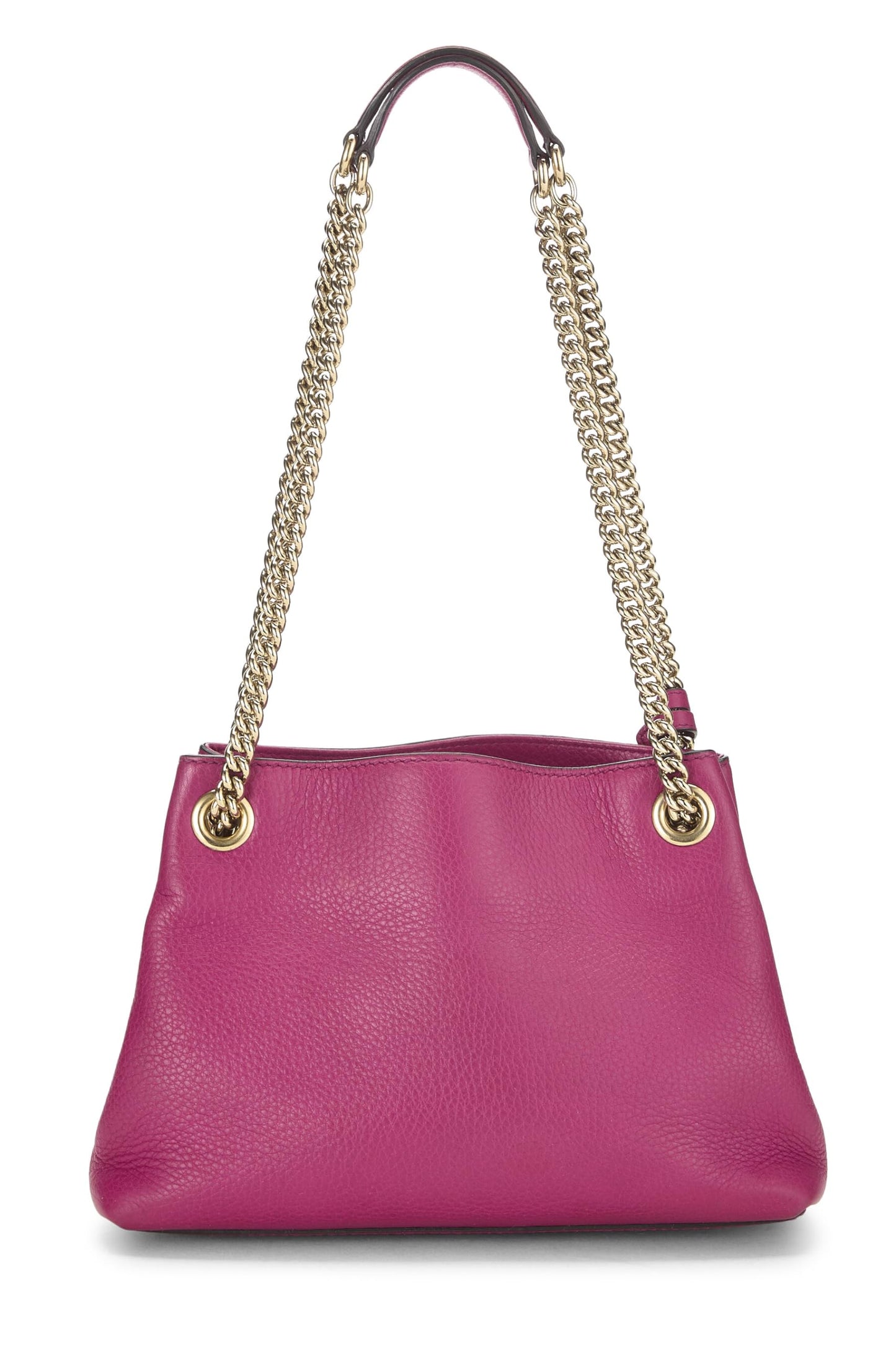 Gucci, Pre-Loved Purple Leather Soho Chain Tote Small, Purple