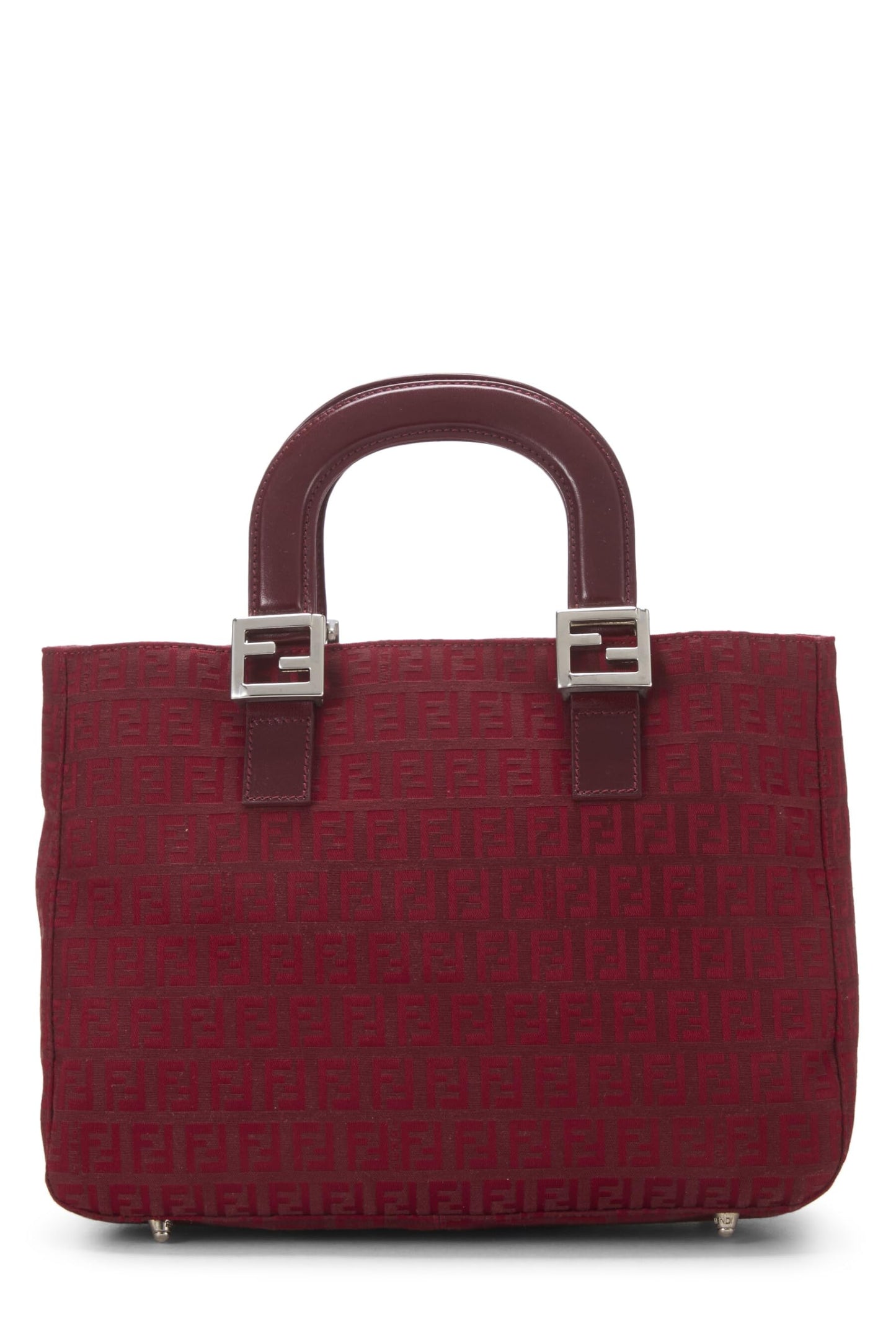 Fendi, Pre-Loved Red Zucchino Canvas Handbag Small, Red