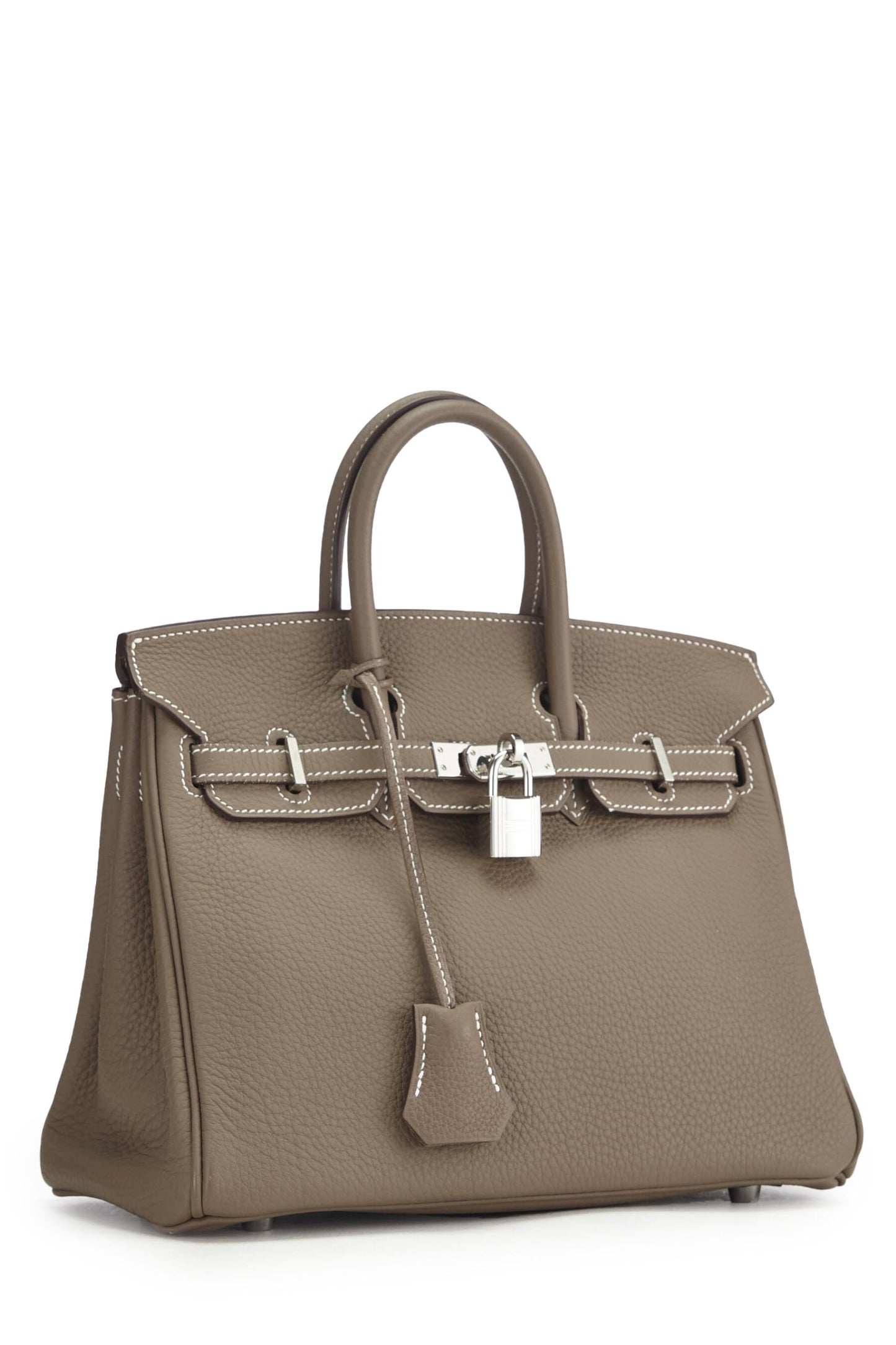 Hermès, Pre-Loved Etoupe Grey Togo Birkin 25, Etoupe