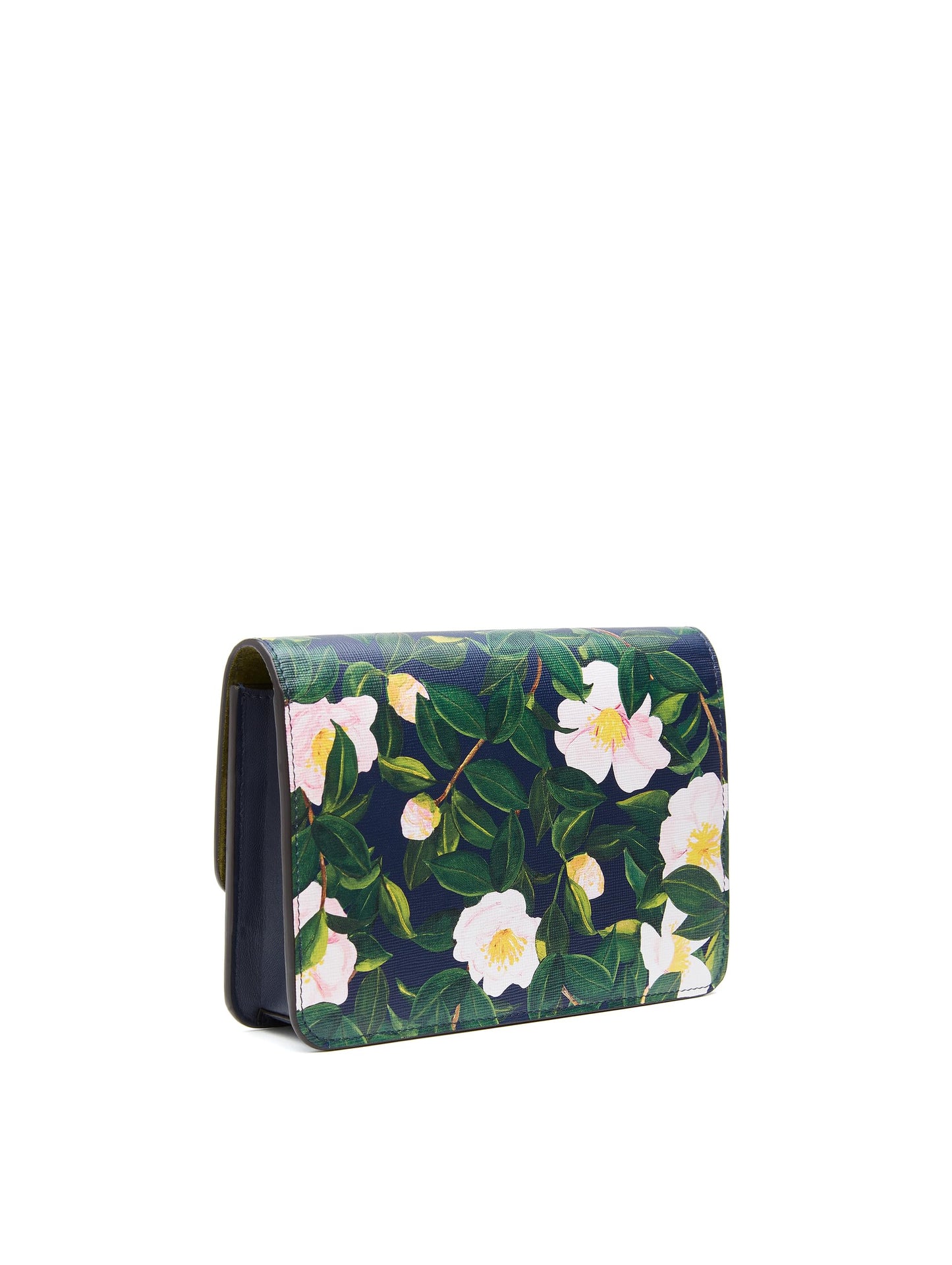 Oscar de la Renta Camelia Impresa O Pochette, Azul Marino Multi