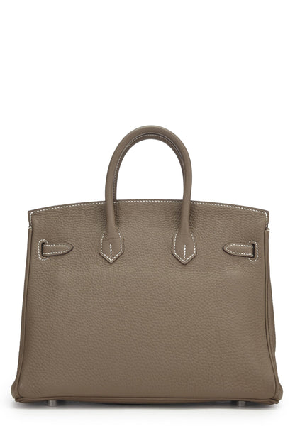 Hermès, Pre-Loved Etoupe Gris Togo Birkin 25, Etoupe