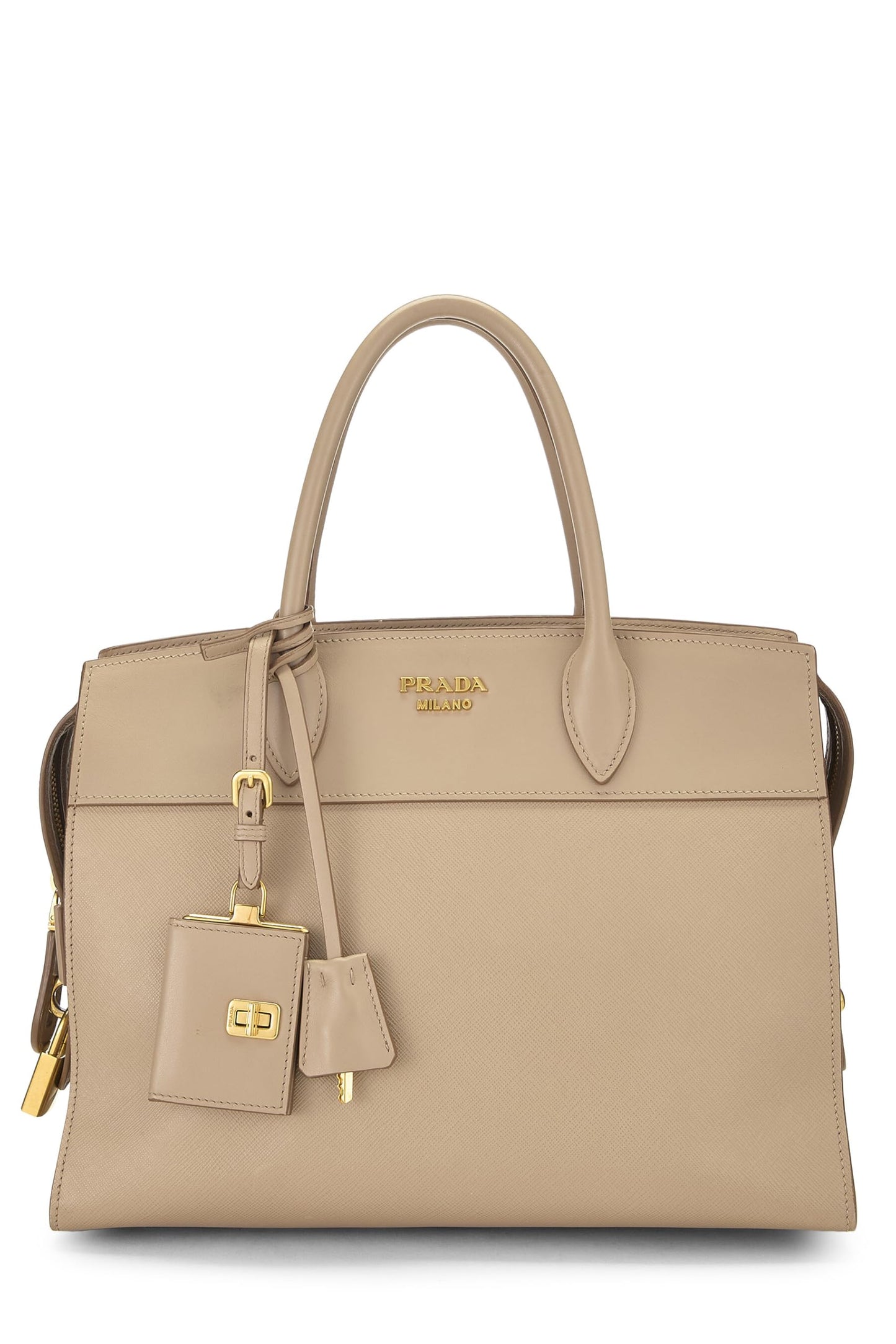 Prada, Esplanade Medium Beige Saffiano d'occasion, Beige