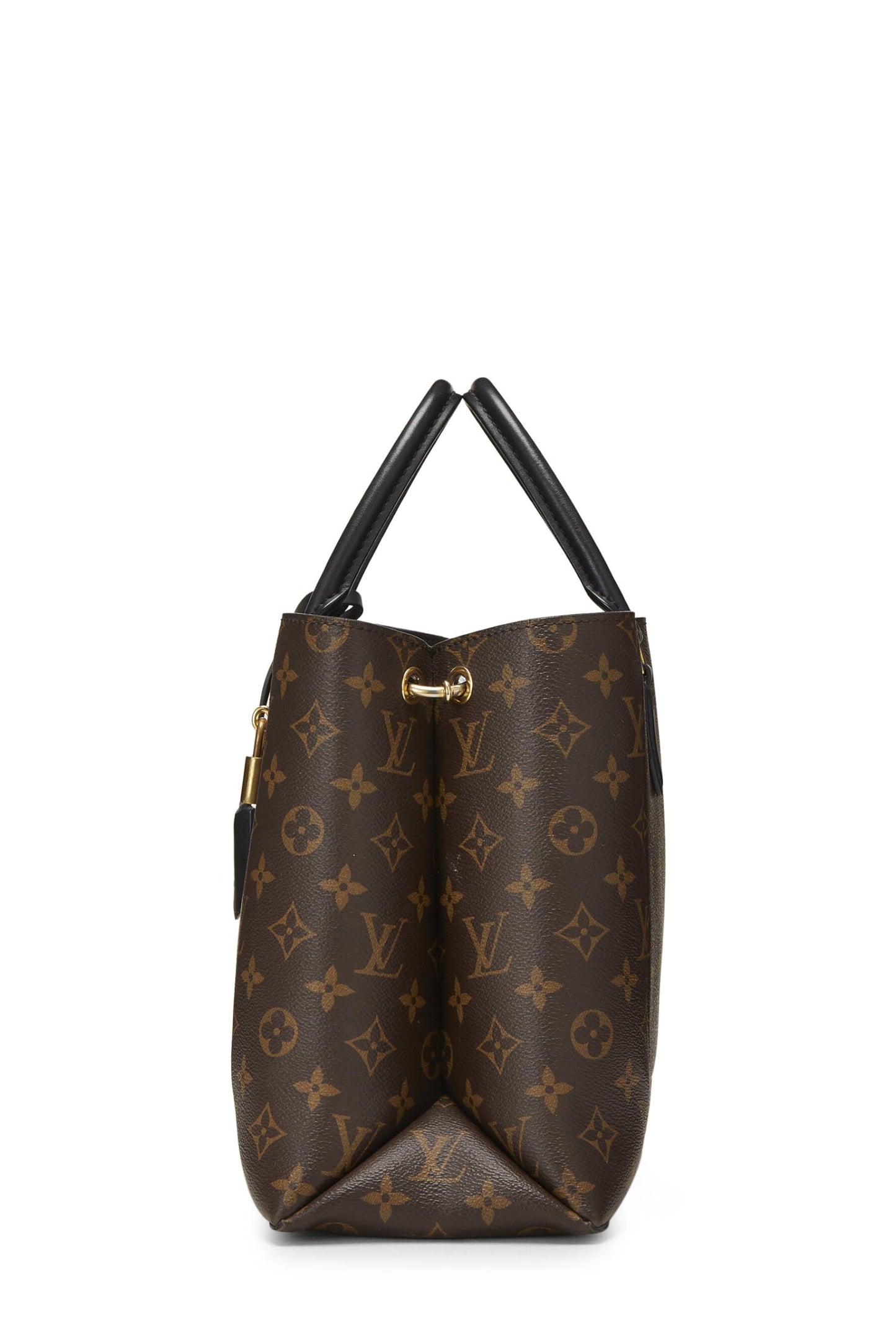 Louis Vuitton, sac fourre-tout zippé à fleurs Monogram noir d'occasion MM, noir