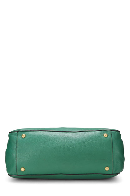 Prada, Bolso convertible Vitello Daino verde Pre-Loved, Verde