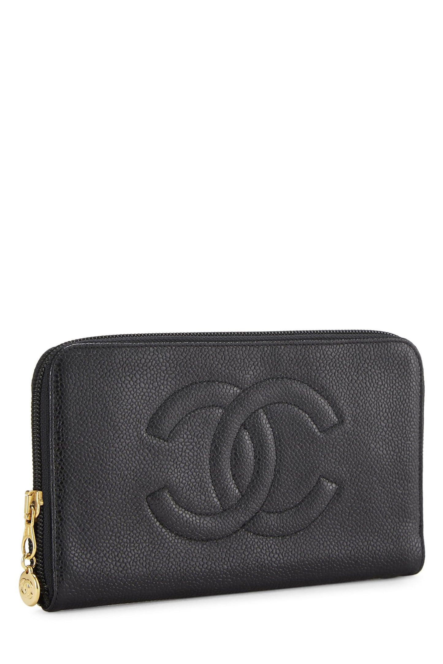 Chanel, Pre-Loved Black Caviar 'CC' Timeless Organzier, Black