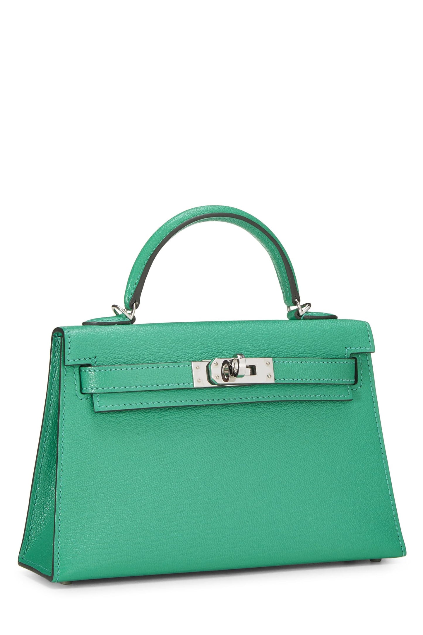 Hermès, Pre-Loved Menthe Chevre Mysore Kelly Sellier 20 NM, Menthe