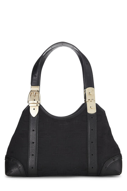 Gucci, Bolso tote pequeño de lona negro Pre-Loved, Negro