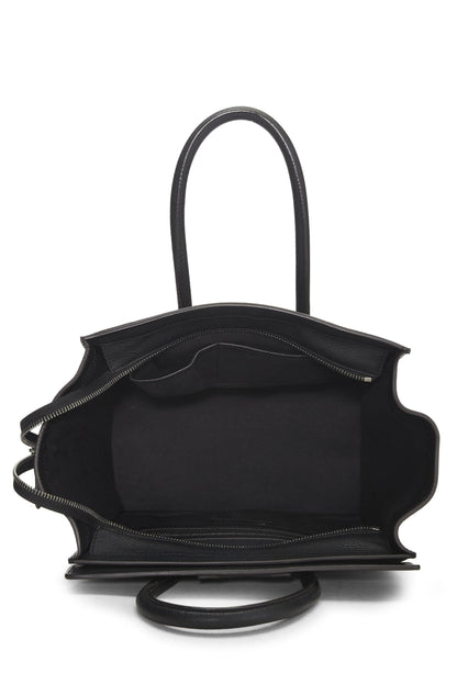 Céline, Mini valise en cuir de veau foulonné bleu d'occasion, noir